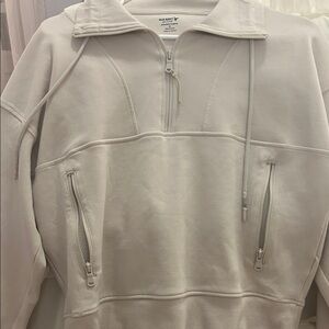 Old Navy White Half Zip
